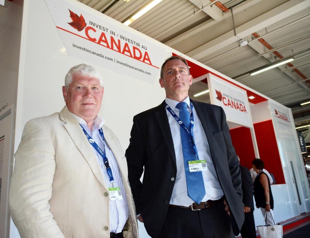 CHC Helicopter's Ian McCluskie (left) and Mick Fry talked to CDR at the Canadian pavilion, Paris Airshow 2017